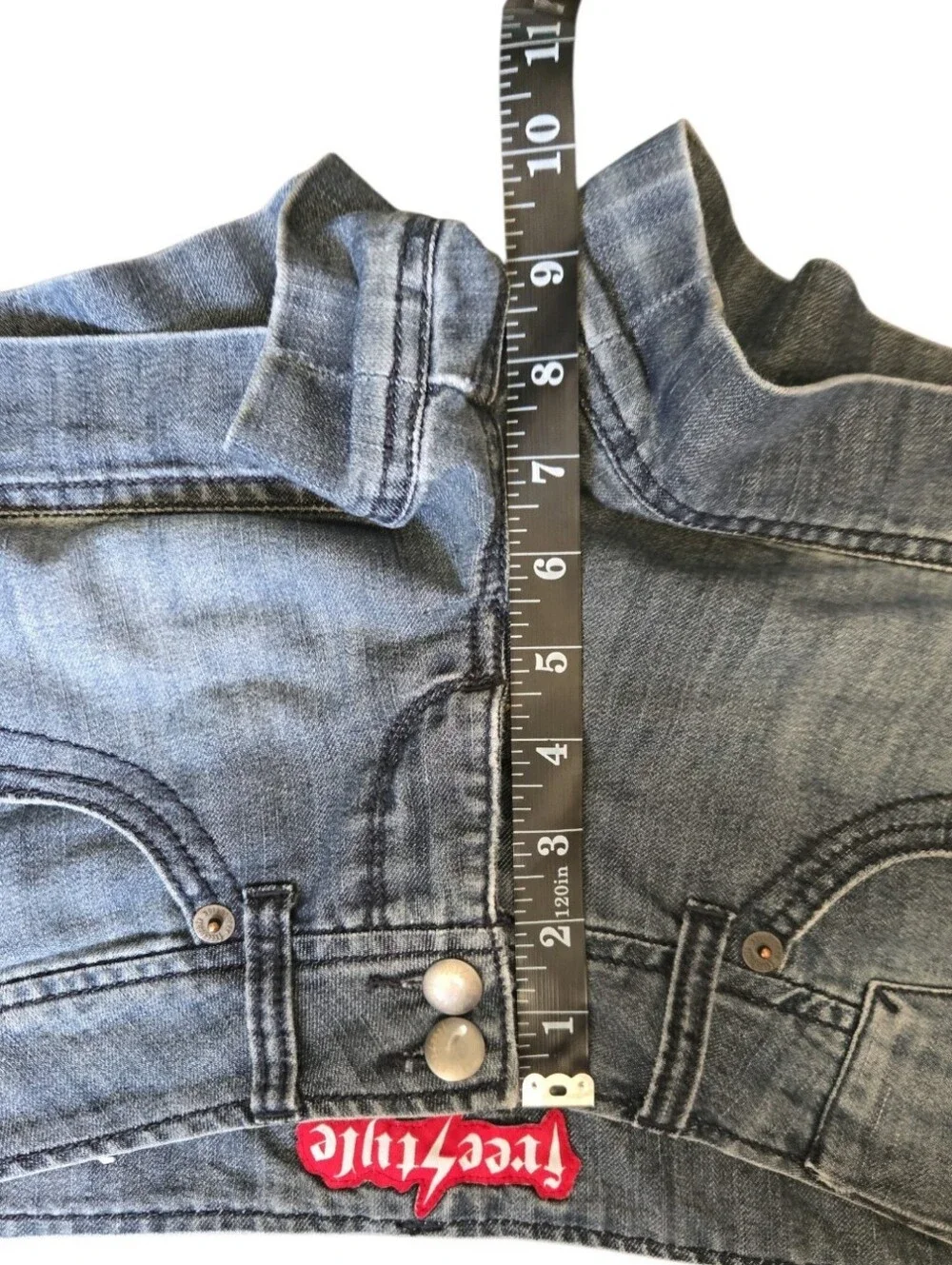 Y2k Freestyle Denim Micro Medium Wash Shorts - 9